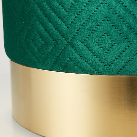16.5" Green Velvet Stool